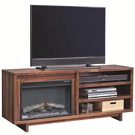 65" Fireplace Console with 2 Shelves